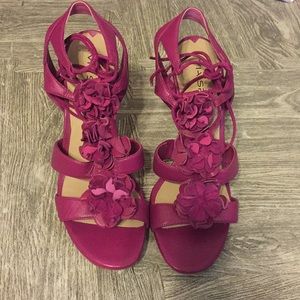 Via Spiga Magenta Strappy Heels